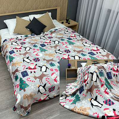 Плед-покривало Decorator WellSoft з різдвяним принтом