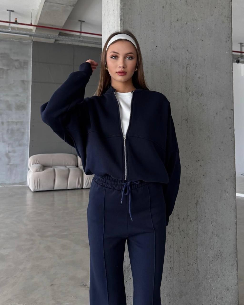 Костюм на флісі Модель: 1511-2097 Колір: графіт, бордо, шоколад, беж, синій, меланж, блакитний, чорний, фото 1