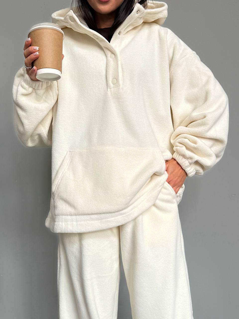 Костюм з двостороннього флісу Модель: 1511-755 Колір: молочний, шоколад, фото 1