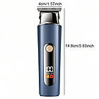 Машинка для стрижки волосся + 3 насадки, SURKER 586 / Бездротовий тример з дисплеєм, фото 8