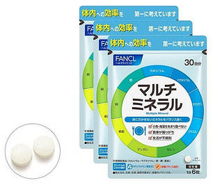 FANCL Комплекс мінералів, 180 таблеток х 3 упаковки