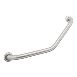 Поручень кутовий з нахилом металевий для ванних кімнат людям похилого віку чи з інвалідністю