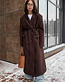 Пальто з кашеміру без підкладу Модель: 1511-1589 Колір: шоколад, фото 3
