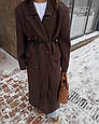 Пальто з кашеміру без підкладу Модель: 1511-1589 Колір: шоколад, фото 5