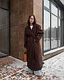 Пальто з кашеміру без підкладу Модель: 1511-1589 Колір: шоколад, фото 8
