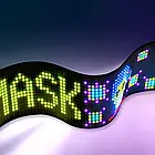 Гнучка LED панель для авто (34х10см) + пульт, з Bluetooth, від USB / Світлодіодна панель на скло авто, фото 3