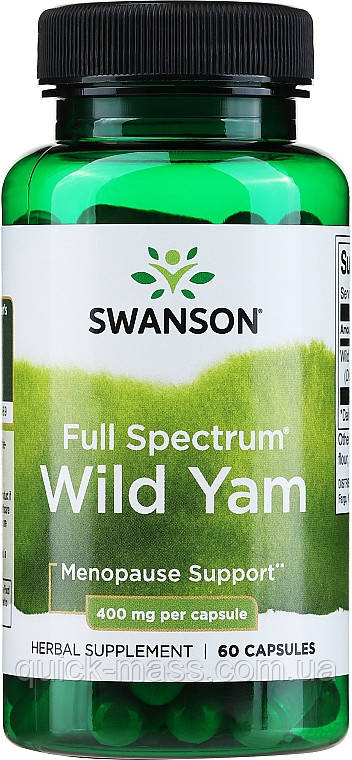 Дикий ямс Swanson Wild Yam 400mg, фото 1