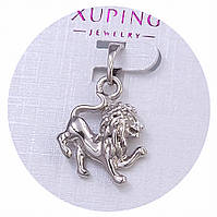 Кулон ХР із знаком зодіаку "Лев". Родій. Довжина: 21 мм Ширина: 13 мм