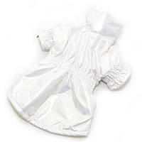 Плащ куртка дощовик для собак утеплений білий