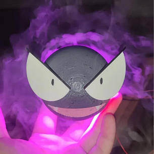 Ультразвуковий зволожувач повітря Gastly Humidifier 4.0 з LED підсвіткою, чорний, фото 2