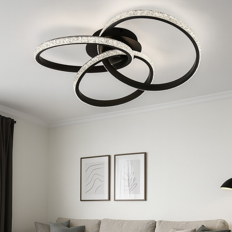 Люстра світлодіодна VITA 80W 3R-APP BLACК Люстра з пультом управління, фото 1