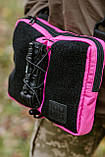 Яскрава рожева сумка через плече, тактична сумка кросбоді з великою панеллю для патчів Стохід, фото 2