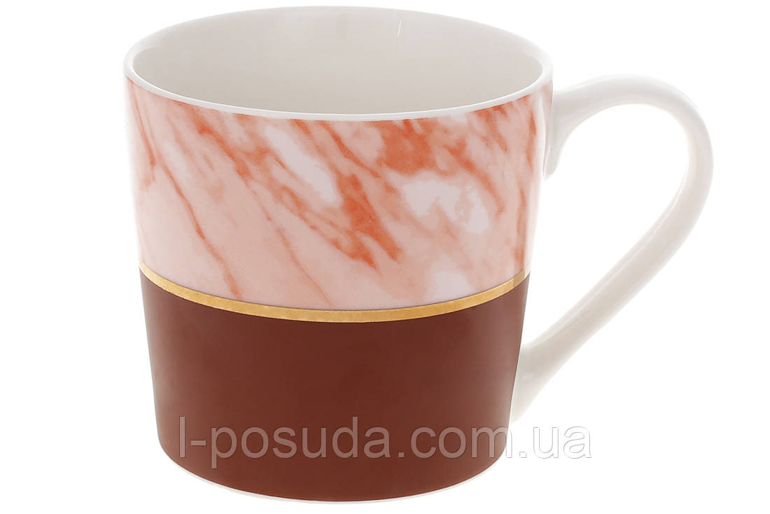 Порцеляновий кухоль 350 мл коричневий ( 12 шт упаковка, фото 1