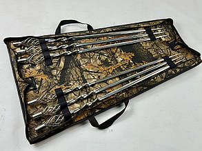 Ексклюзивний набір шампурів товщиною 5мм, (6 штук + чохол книжка)