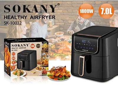 Аерофритюрниця 7 л, 1800 Вт, Sokany SK-10032 (2)