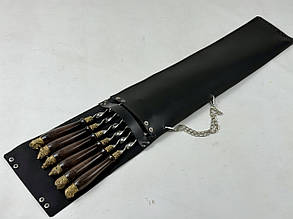 Набір шампурів з гравіюванням у чохлі "САФАРІ"