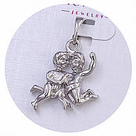 Кулон ХР із знаком зодіаку "Близнюки". Родій. Довжина: 23 мм Ширина: 17 мм