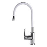 Змішувач для кухні DOMINO PRESTIGE DPS-203SLR-WHITE, фото 4