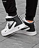 Чоловічі зимові кросівки Nike Air Force 1 LV8 High White black Winter Fur Найк Форс ЛВ8 білі чорні високі шкіра хутро, фото 8