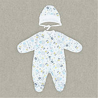 Комплект дитячий для хлопчика Gabbi "Бебі-2" теплий Блакитний на р. 56 (10904)