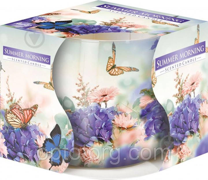 Свічки ароматизовані в склянках Bispol Польща Summer Morning, фото 1