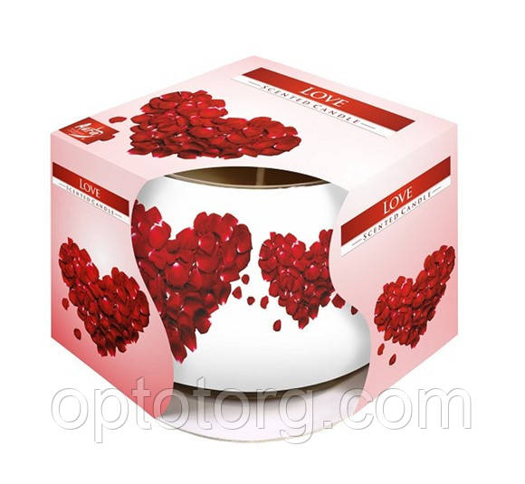 Свічки ароматизовані в склянках Bispol Love, фото 1