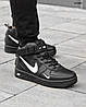 Зимові кросівки Nike Air Force 1 LV8 High Black Winter Fur Найк Форс ЛВ8 чорні високі шкіра хутро чоловічі, фото 9