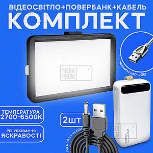 Комплект живлення повербанк для роутера Wekome WK WP-281 30 000 mAh + USB-шнур для Wi-Fi роутера 9В/12В і LED-панель 10х15 см