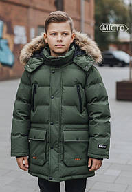 Куртка утеплена на хлопчиків оптом, Nature, 8-16 рр., арт. RYB-8460-3