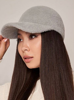 Стильна кепка жіноча  Ridley тепла  (Розмір 55-58), Сіра