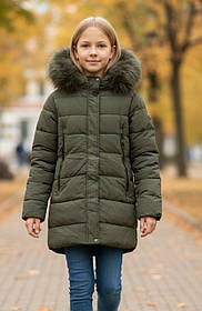 Куртка утеплена для дівчаток оптом, Nature, 8-16 років, арт. RQG-8092-3