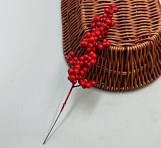 Декоративна гілка / Поштучно / 20 см / Червоний №20