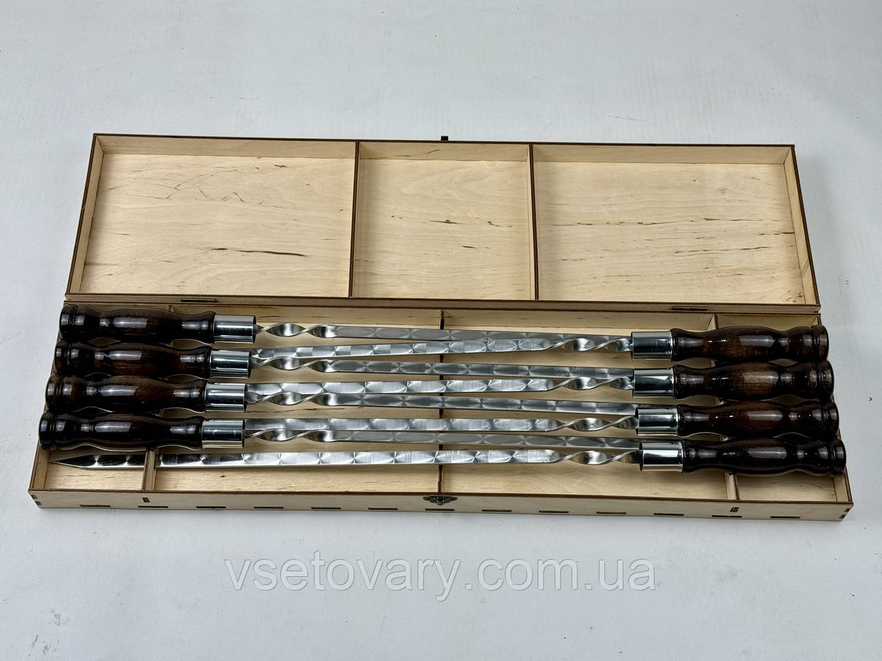 Набір шампурів у кейсі "Вуд на 8 шампурів", фото 1