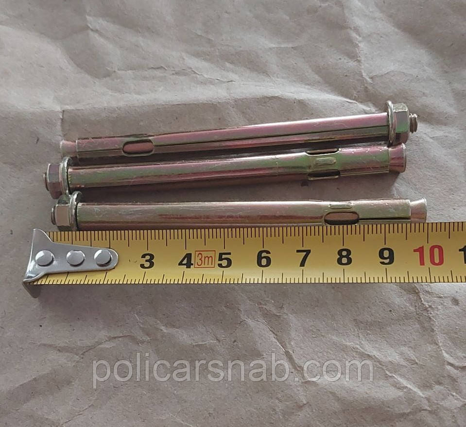 Анкер однорозпірний анкерний болт з гайкою SRTR М6/8х100 мм сталевий жовтий цинк, фото 1