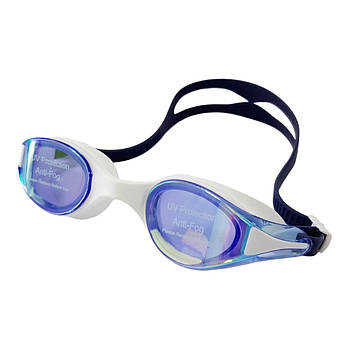 Окуляри для плавання дорослі LEACCO MC-1970 з антифогом, УФ-захистом (лінзи хамелеони дзеркальні)