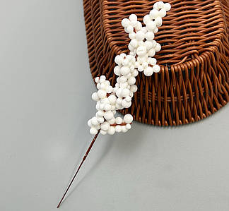 Декоративна гілка / Поштучно / 20 см / Білий №3