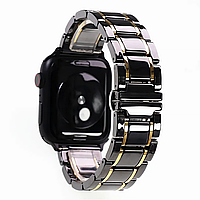 Керамический ремешок для Apple Watch Black-Gold стильный аксессуар для мужчин и женщин