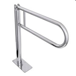 Металевий відкидний підлоговий поручень для санвузла Laris нержавіюча сталь