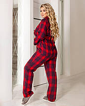 Жіноча байкова піжама великого розміру Розміри: 50-52, 54-56, 58-60, фото 3