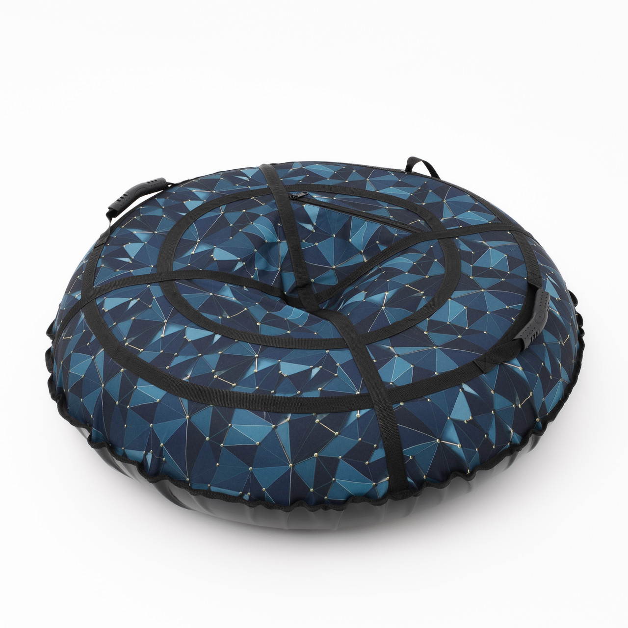 Тюбінг Абстракція Синій 120 см Снігова ватрушка Великий тюбінг для катання