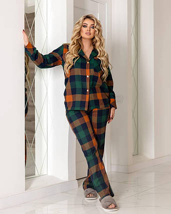 Жіноча байкова піжама великого розміру Розміри: 50-52, 54-56, 58-60, фото 1