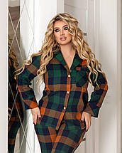 Жіноча байкова піжама великого розміру Розміри: 50-52, 54-56, 58-60, фото 2