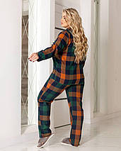 Жіноча байкова піжама великого розміру Розміри: 50-52, 54-56, 58-60, фото 5