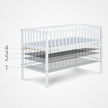 Дитяче ліжечко KLUPS FRANK White