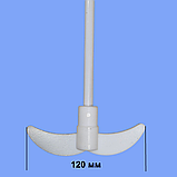 Двохлопастна мішалка L-600мм н/ж з покриттям PTFE для верхньоприводних мішалок (ширина лопостей 120мм), фото 2
