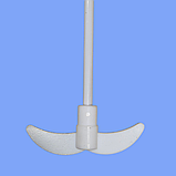 Двохлопастна мішалка L-500мм н/ж з покриттям PTFE для верхньоприводних мішалок (ширина лопостей 85мм), фото 7