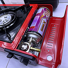 Портативна газова плита + 4 газові балони по 220г, фото 4