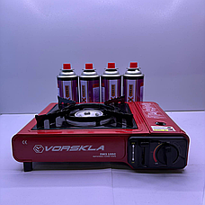 Портативна газова плита + 4 газові балони по 220г, фото 2