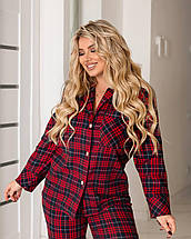 Жіноча байкова піжама великого розміру Розміри: 50-52, 54-56, 58-60, фото 3