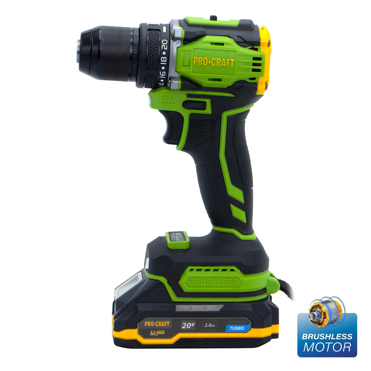 Шуруповерт Procraft PA18Pro (з 1 АКБ 2Аг), фото 1